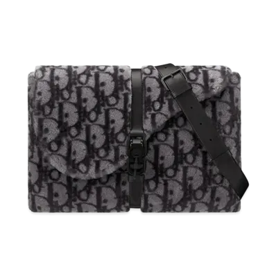 Dior Pillow Bag with Strap Dior Oblique Motif "Gray"