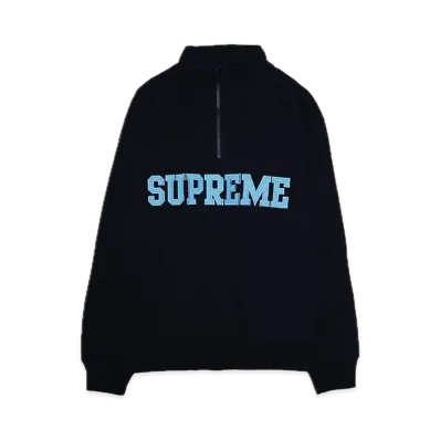 Supreme Collegiate Half Zip Pullover "Black"