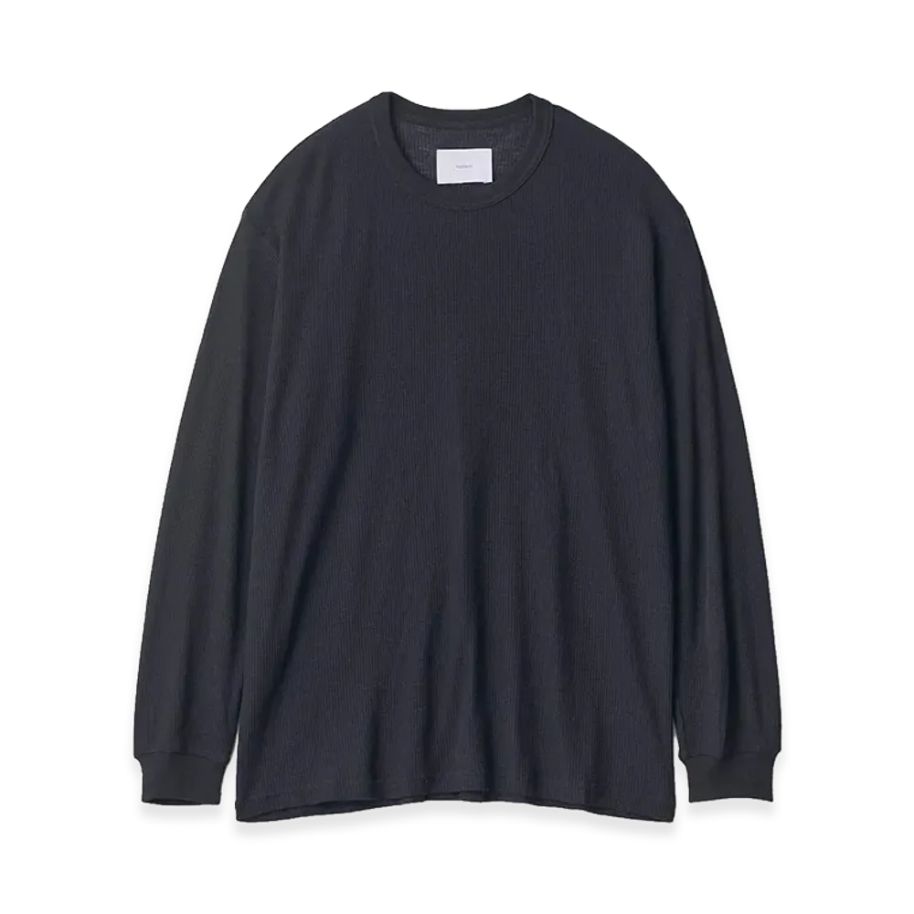 ssstein Fine Wool Oversized Long Sleeve Tee "Black"