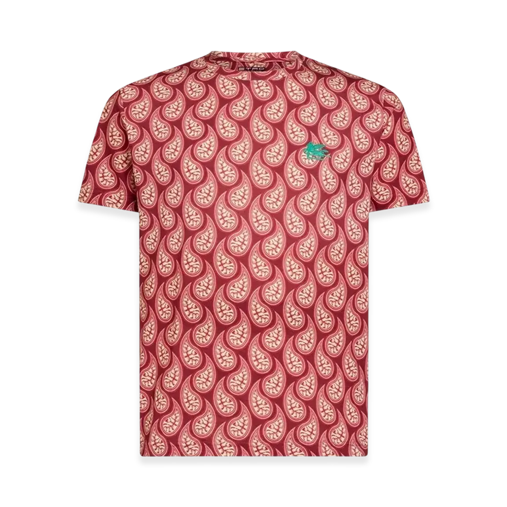 ETRO per Kaito Takahashi All-Over Print T-Shirt "Burgundy"