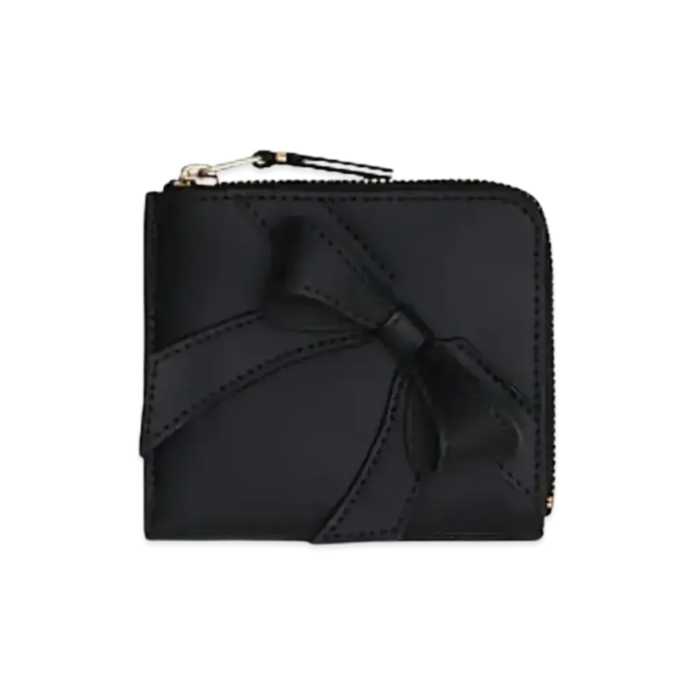 COMME des GARCONS Big Bow L-Shaped Wallet "Black"