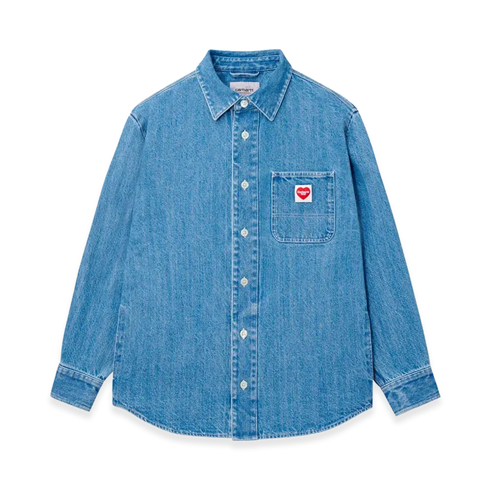 Carhartt WIP L/S Ethan Shirt "Blue/Stone Washed"