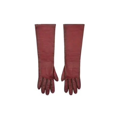 MM6 Maison Margiela Medium Leather Gloves "Red"