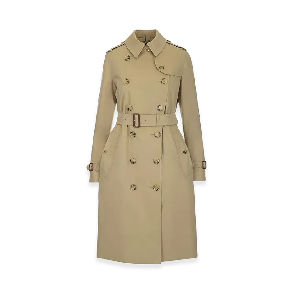 Burberry Women's The Kensington Long Trench Coat "Beige"