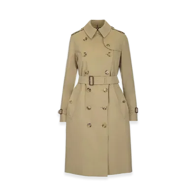 Burberry Women's The Kensington Long Trench Coat "Beige"