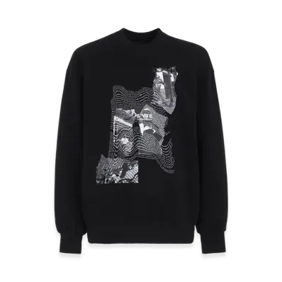 S'YTE YY Message Collage Graphic Pullover "Black"