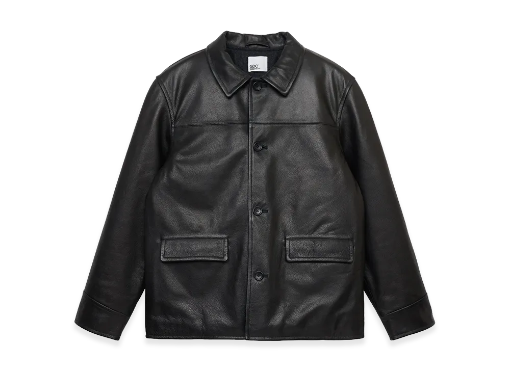 GDC Leather Car Coat "Black"