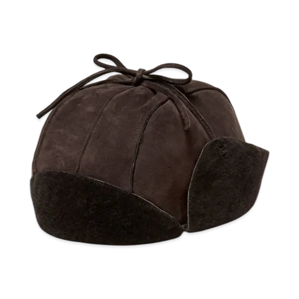 AURALEE Merino Mouton Cap "Dark Brown"