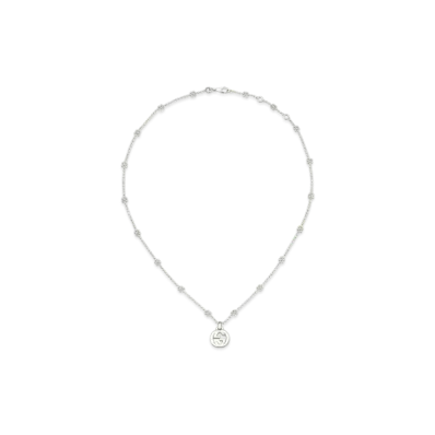 GUCCI Silver Necklace With Interlocking G