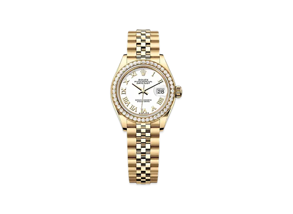 ROLEX Lady-Datejust 28mm Yellow Gold Diamond 279138RBR "White"