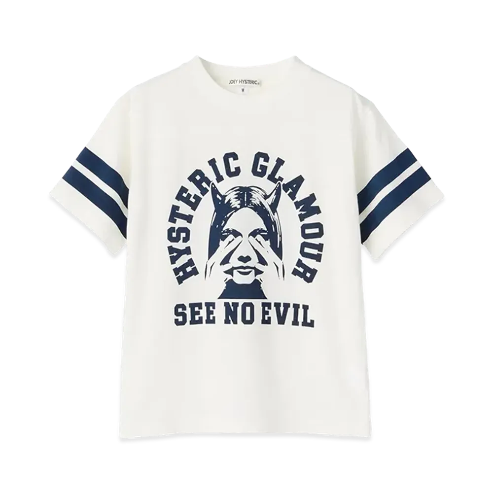 HYSTERIC GLAMOUR Kids See No Evil T-Shirt "White"