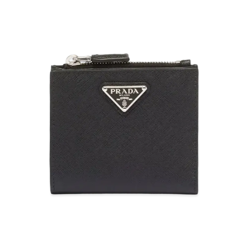 PRADA Small Saffiano Leather Wallet "Black"