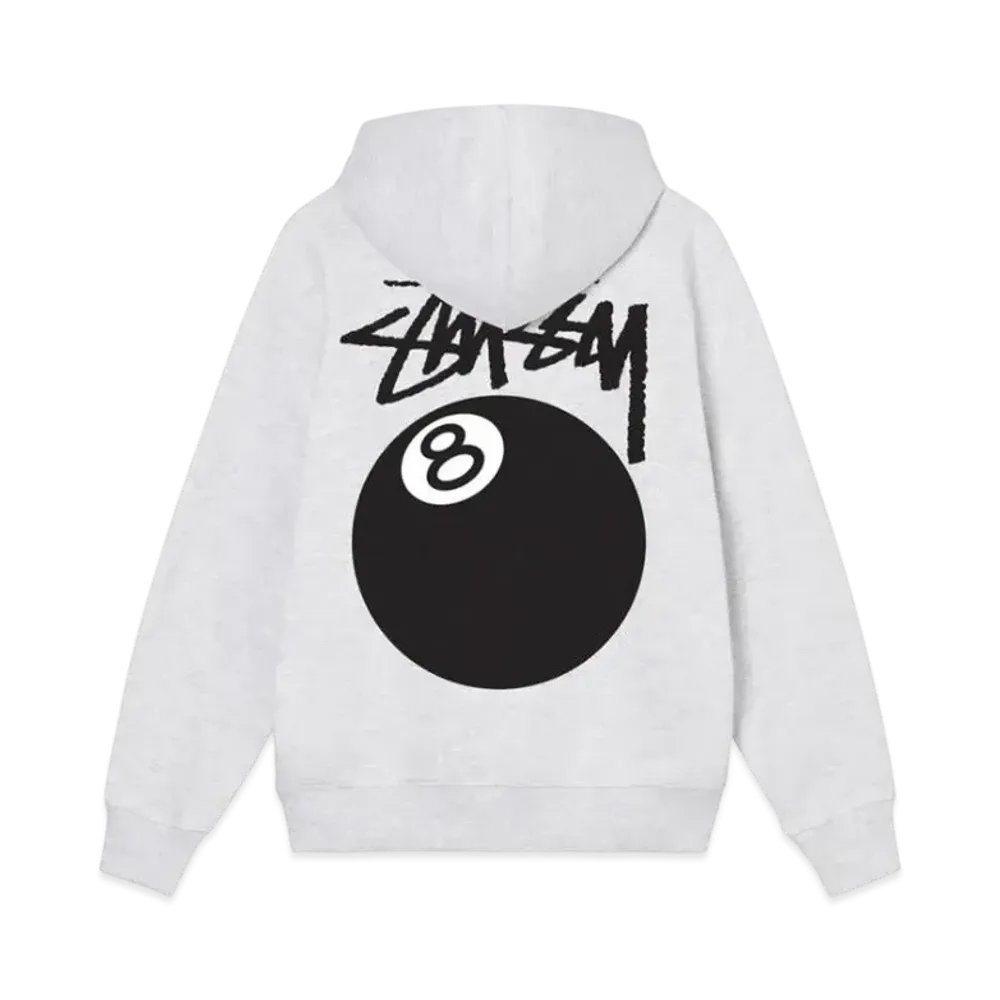 Stussy 8 Ball Zip Hoodie "Ash Heather"