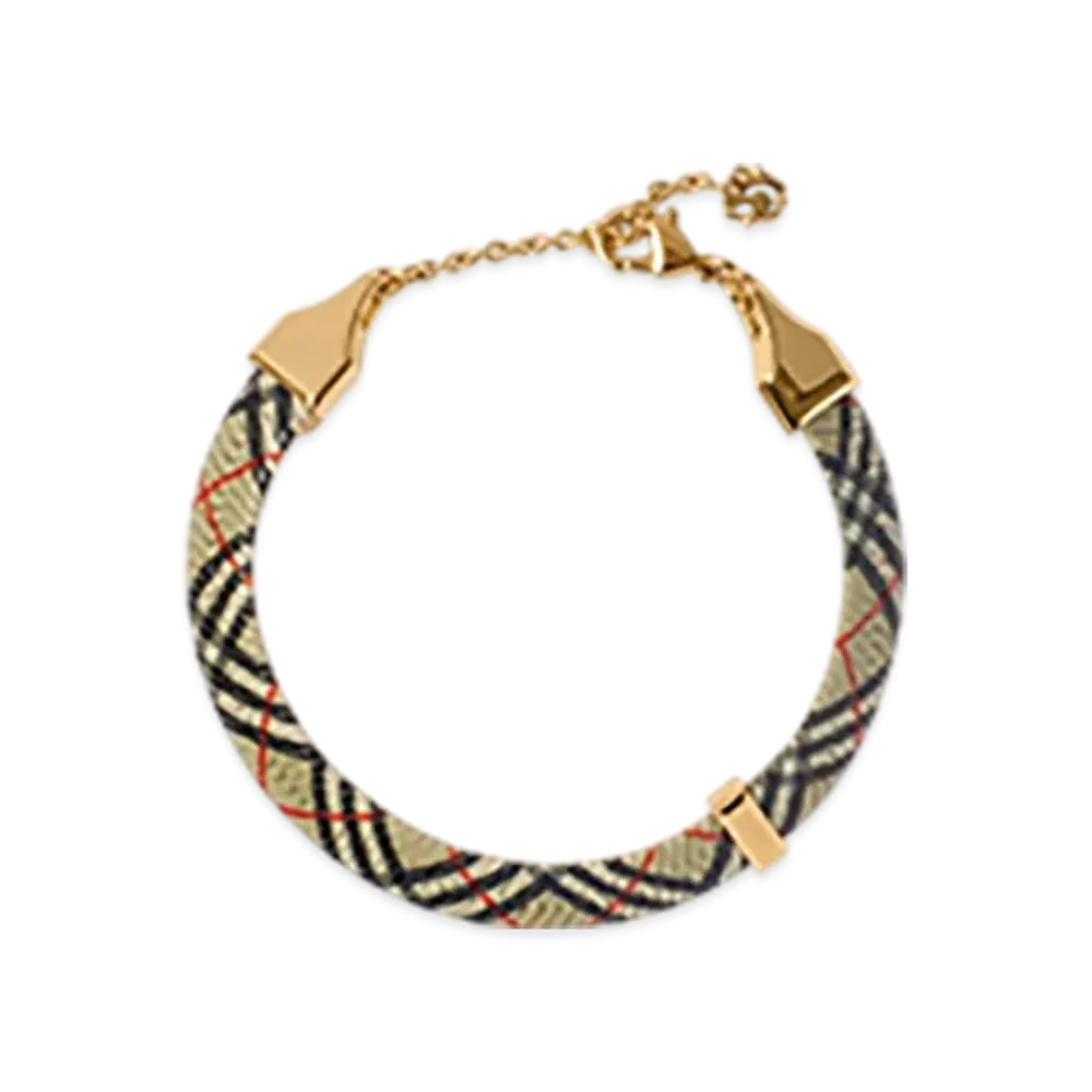 Burberry Check Print Bracelet "Gold/Sand"