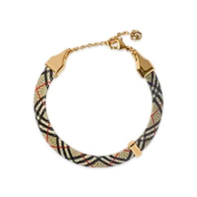 Burberry Check Print Bracelet "Gold/Sand"