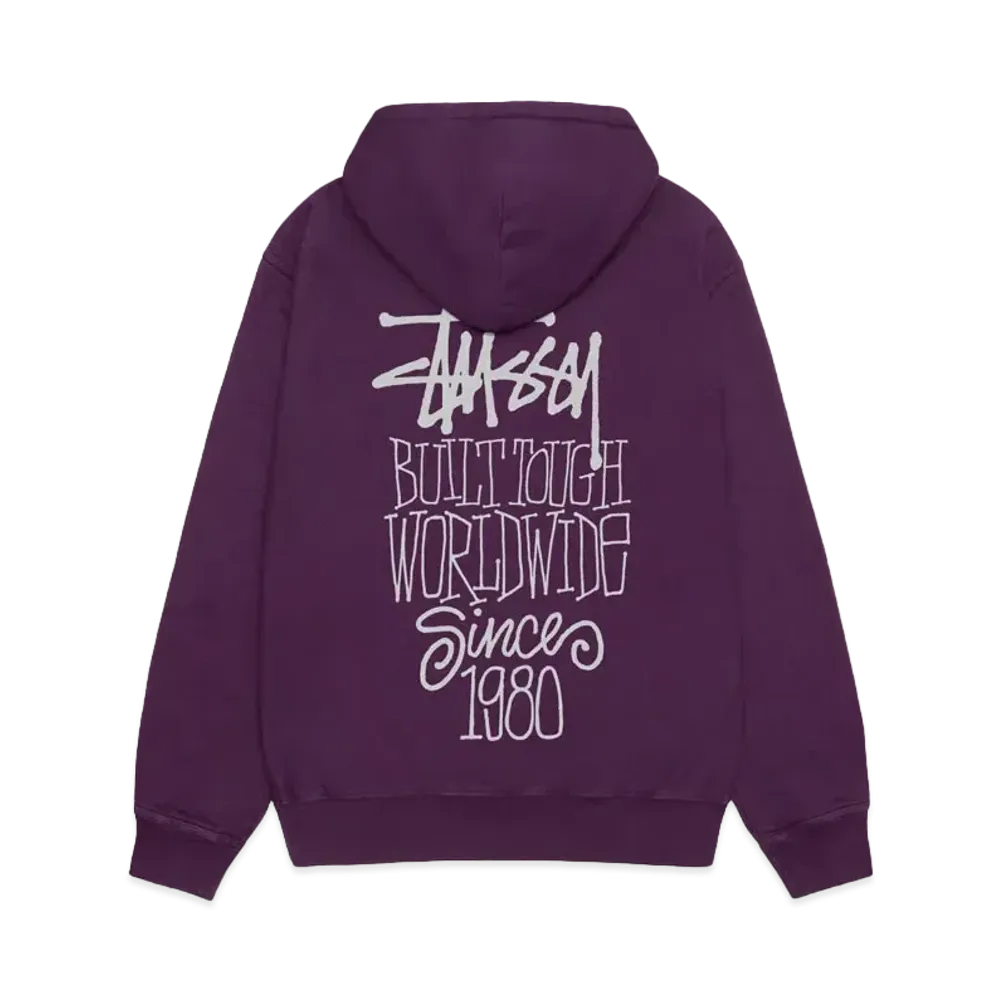 Stussy Built Tough Hoodie Pigment Dyed "Purple"