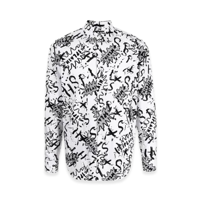 BLACK COMME des GARCONS Print Shirt "White"