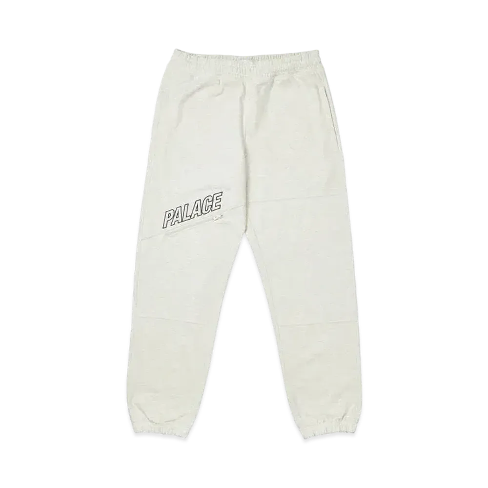 PALACE SLANT ZIP JOGGERS "Light Grey Marl"