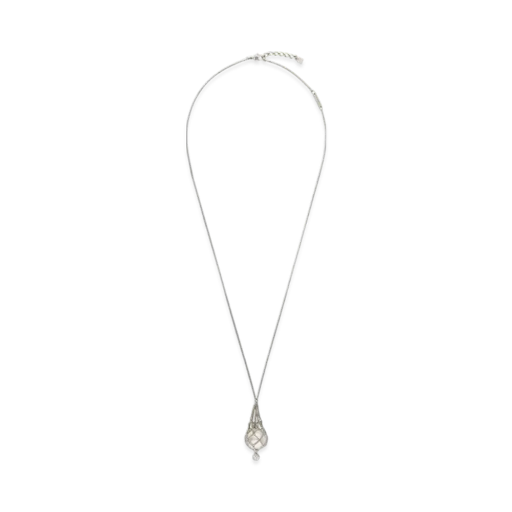 GIVENCHY Pearling Necklace In Metal with Pearls And Crystals "White/Silver"