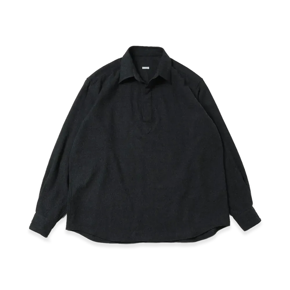 A.PRESSE Wool Skipper Shirt "Charcoal"