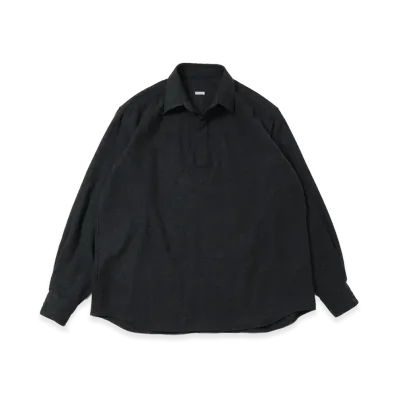 A.PRESSE Wool Skipper Shirt "Charcoal"