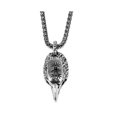 GUCCI Anger Forest Series Eagle Head Silver Necklace "Silver"