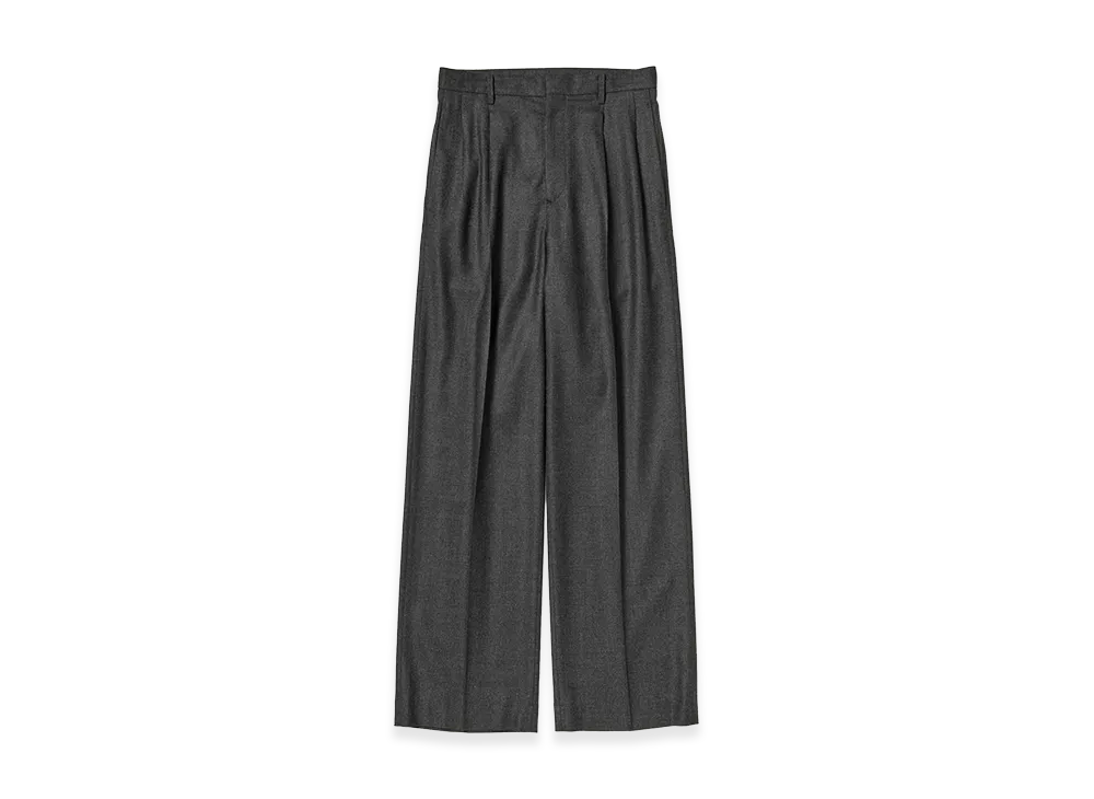AURALEE Women's Super Light Wool Two-Tuck Slacks "Top Charcoal"