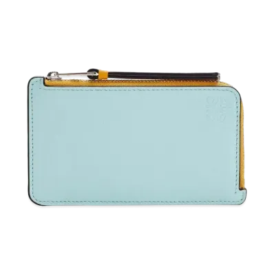 LOEWE Coin Cardholder In Classic Calfskin "Yellow Mango / Multicolor"