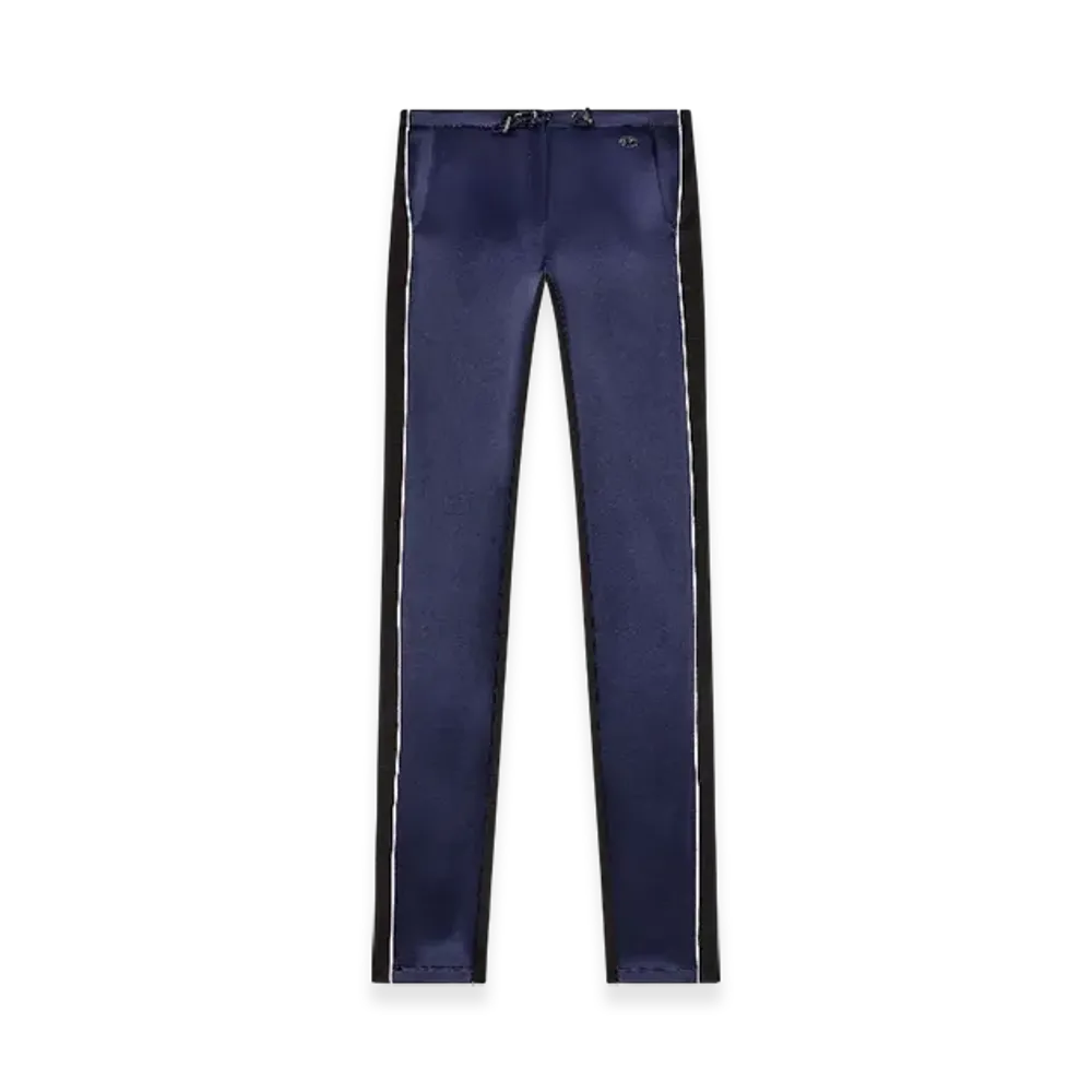 Diesel P-Roud Knit And Satin Track Pants With Piping "Blue"