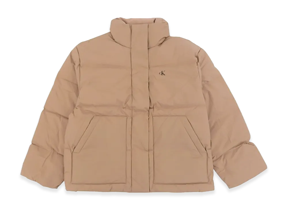 Calvin Klein Classic Small Logo Puffer Jacket "Beige"
