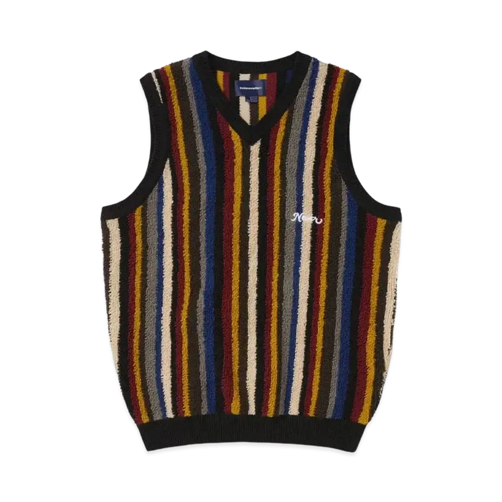 thisisneverthat Striped Knit Vest "Black"
