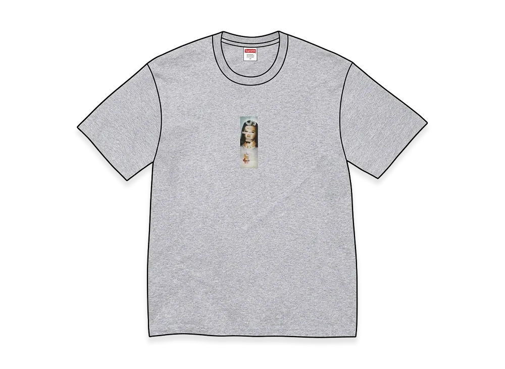 Supreme Prayer Card Box Logo Tee "Heather Grey"