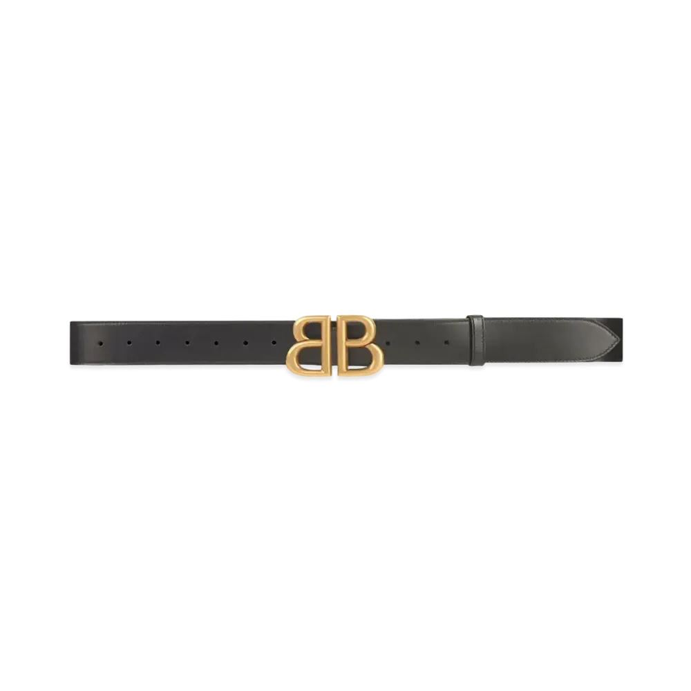 GUCCI x BALENCIAGA The Hacker BB Belt Calafskin "Black"
