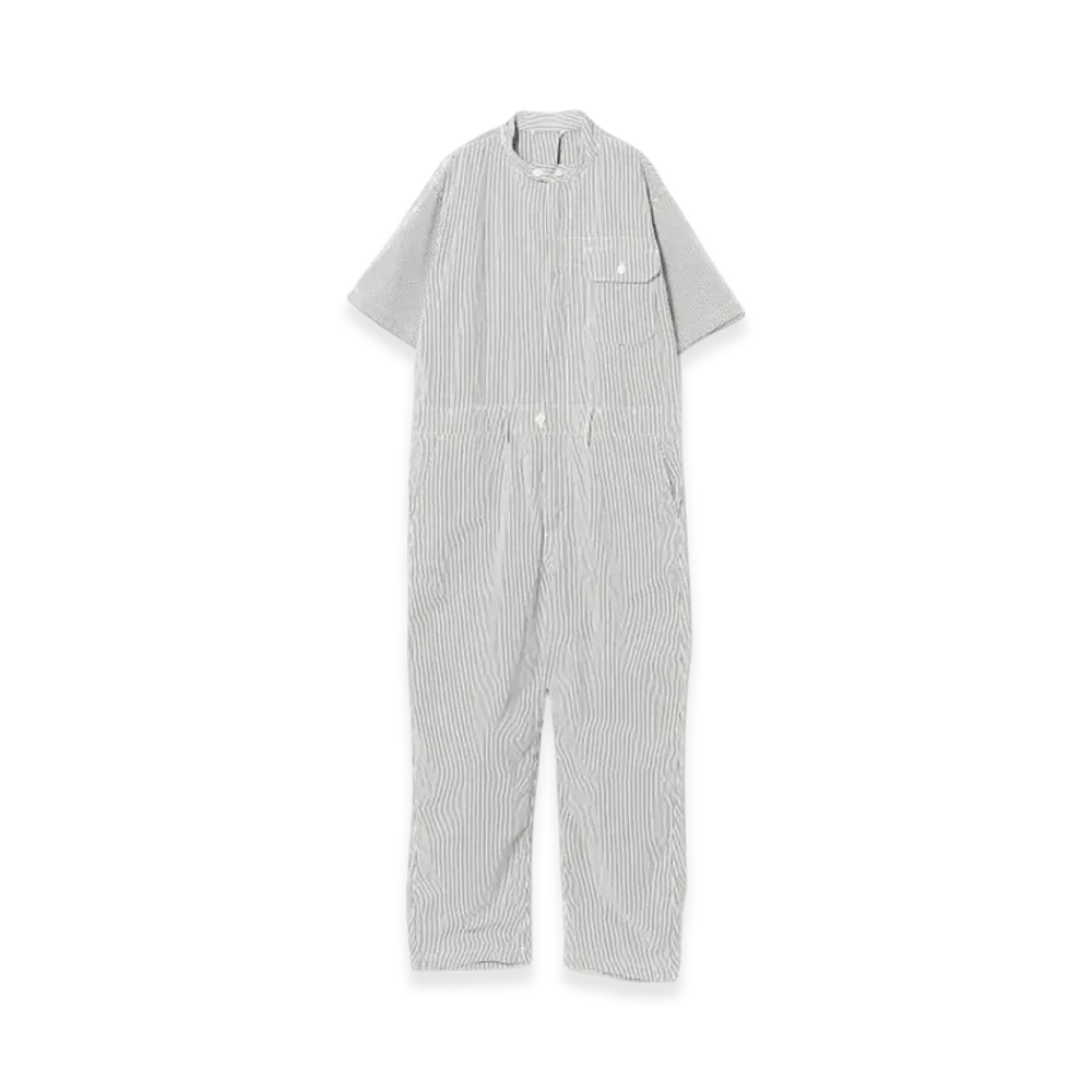 ENGINEERED GARMENTS Coverall Suit "Navy Cotton Seersucker"