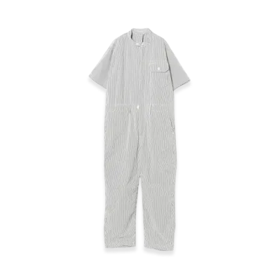ENGINEERED GARMENTS Coverall Suit "Navy Cotton Seersucker"