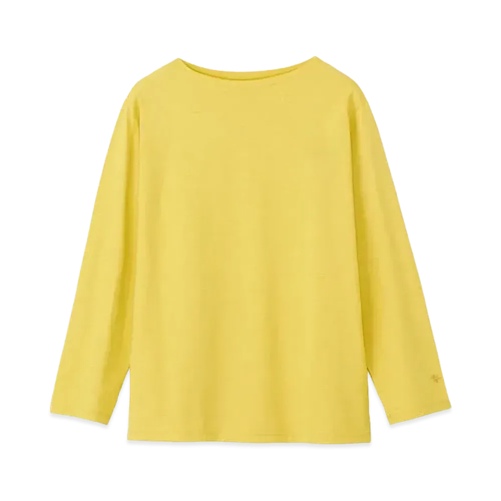 Goldwin Hard Twist Boat Neck Long Sleeve T-Shirt (Unisex) "Canary Yellow"