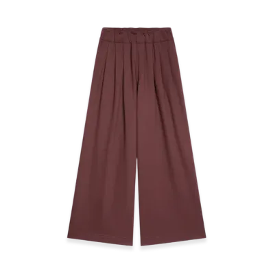 DRIES VAN NOTEN Pleated Sweatpants "Burgundy"