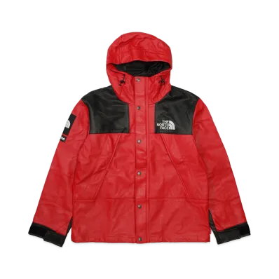 Supreme x The North Face Leather Mountain Parka "Red"
