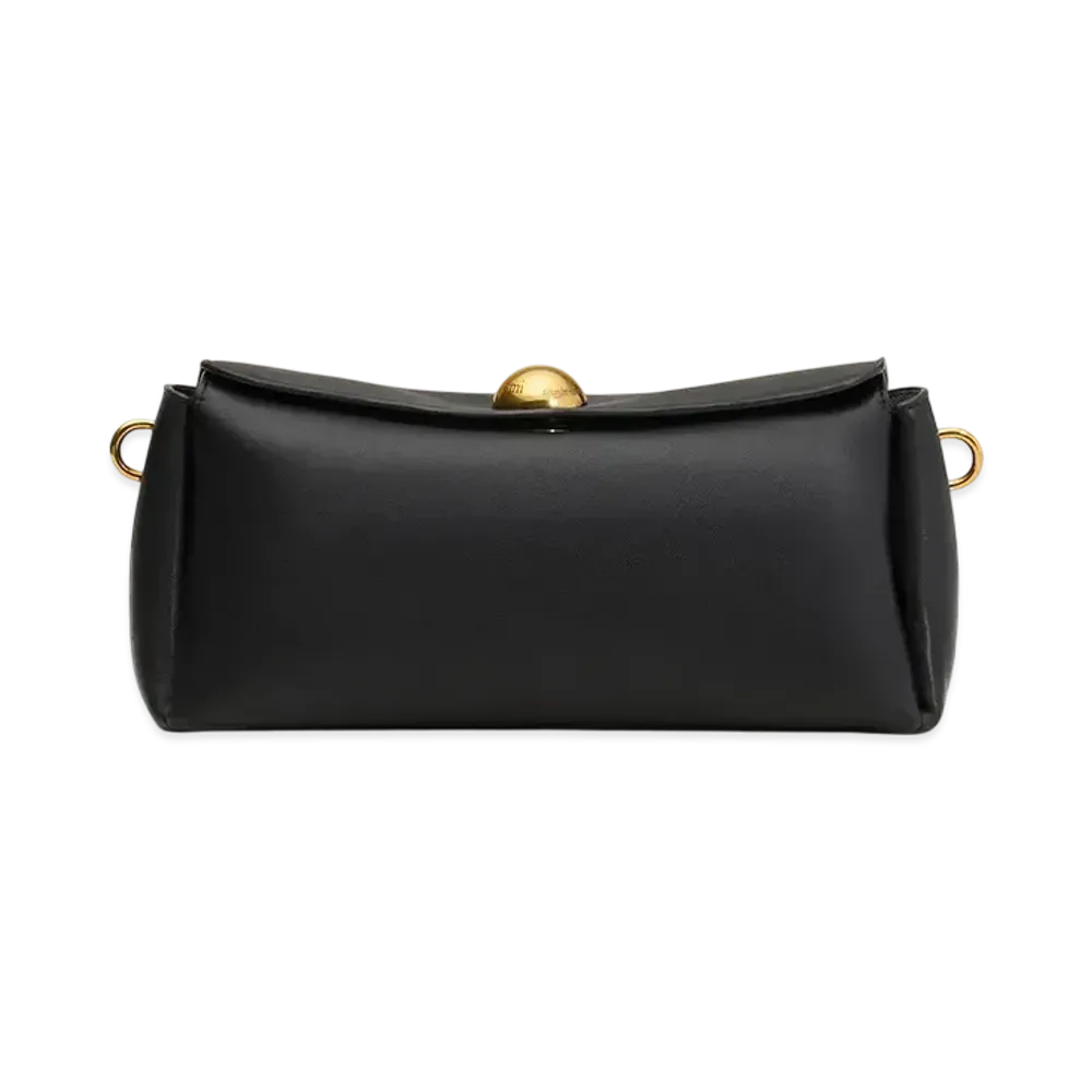 AMI PARIS Leather Carousel Bag "Black"