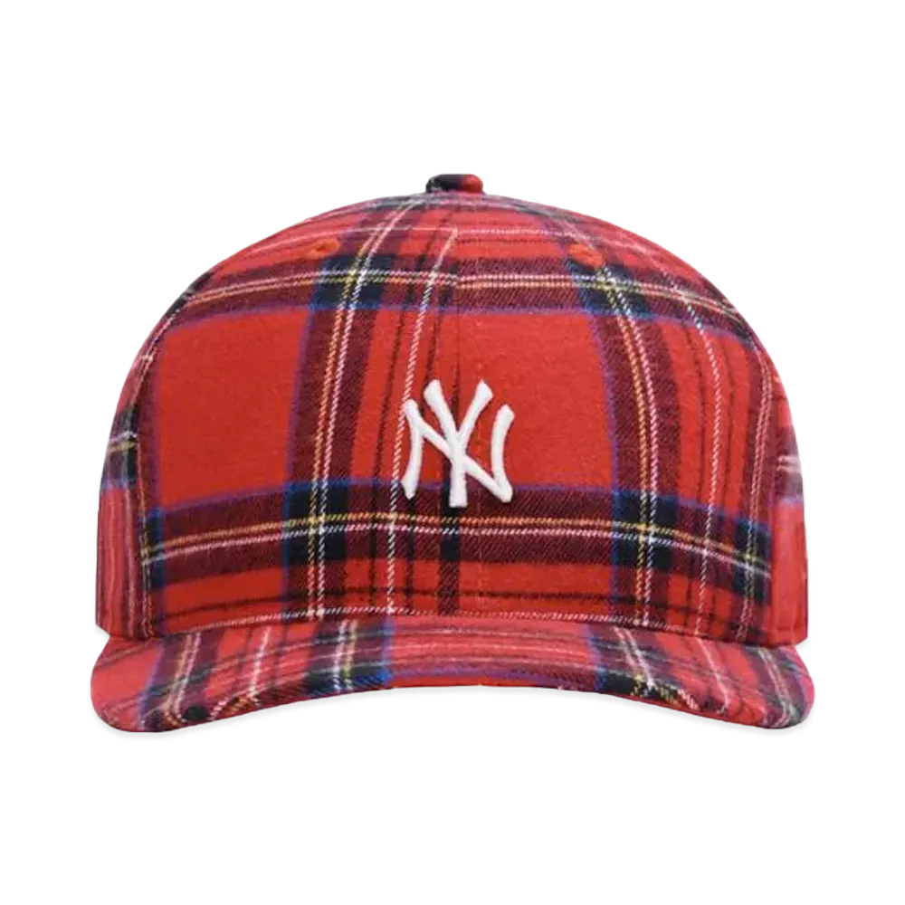 KITH New York Yankees Plaid New Era Cap "Red"