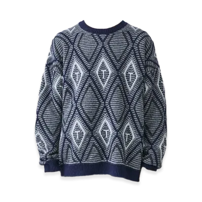 TTTMSW Diamond Pull Over Knit "Navy"