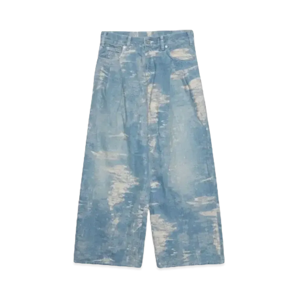 TAAKK WIDE PANTS "INDIGO BLEACH"