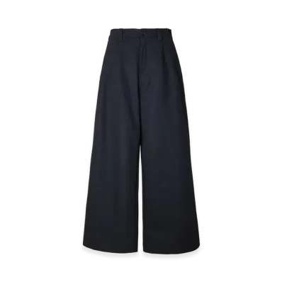 FEELS. Wide Tucked Trousers "Black"
