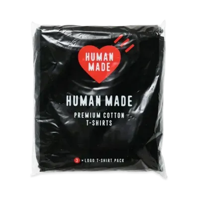 HUMAN MADE 3-PACK T-SHIRT SET "Black"
