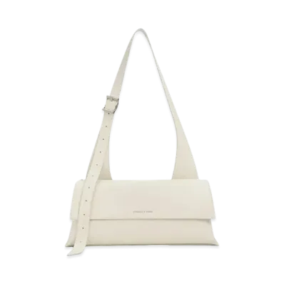 CHARLES & KEITH Marceline Canvas Trapeze Shoulder Bag "Cream"