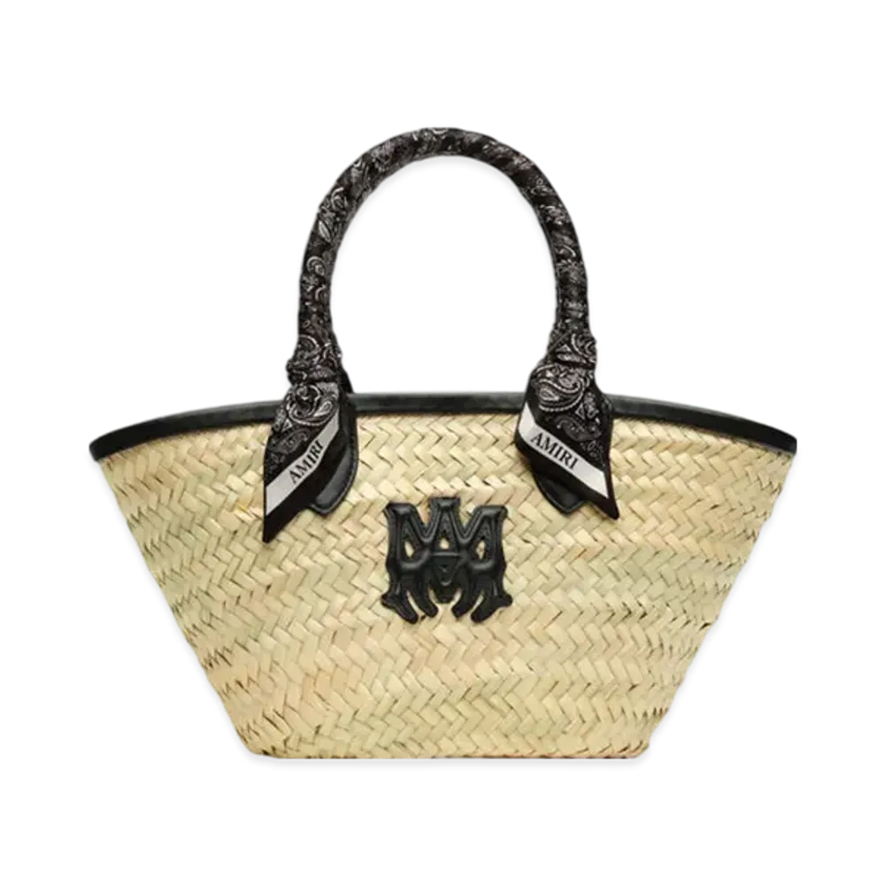 AMIRI Women's MA Raffia Micro Tote "Black"