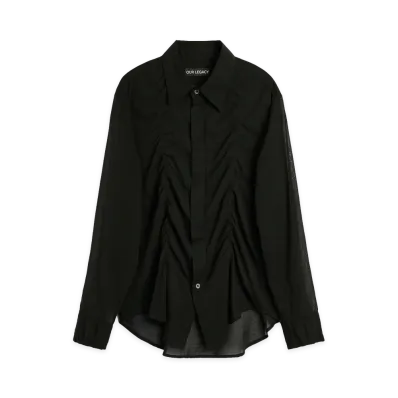 OUR LEGACY Women's Jumble Shirt "Black Echo Pristine Voile"
