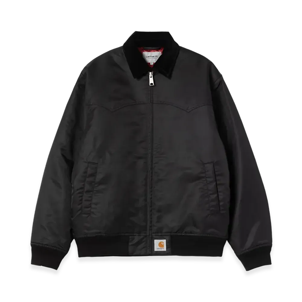 Carhartt WIP Santa Fe Alumni Jacket "Black/Scarlet"