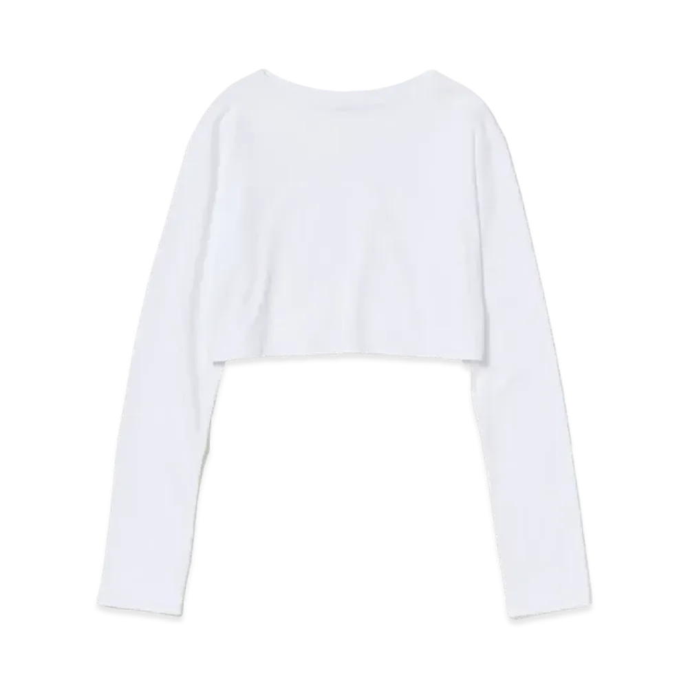 AURALEE Organic Cotton High Gauge Jersey Boat Neck L/S Tee "White"