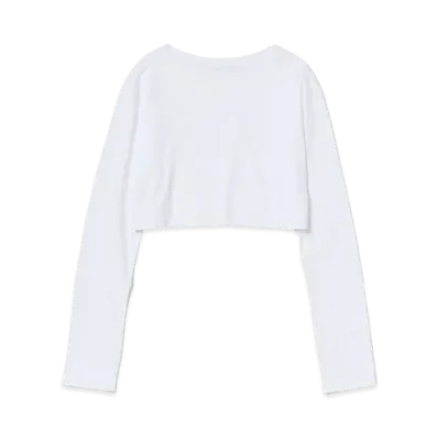 AURALEE Organic Cotton High Gauge Jersey Boat Neck L/S Tee "White"